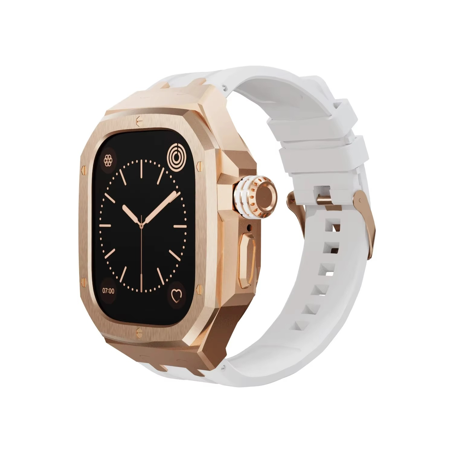 Luxury Apple Watch Stainless Steel Case & Strap Mod Kit, Premium Upgrade Protective Frame & Metal Band Set