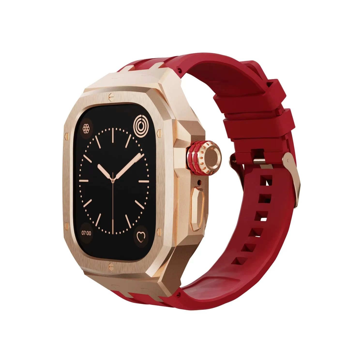 Luxury Apple Watch Stainless Steel Case & Strap Mod Kit, Premium Upgrade Protective Frame & Metal Band Set