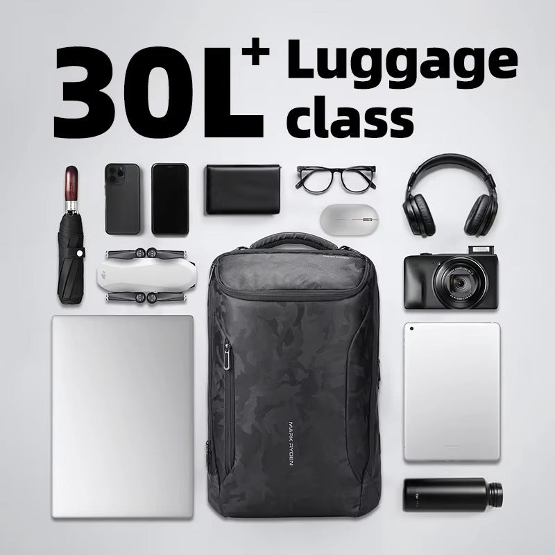 Luxury Business Laptop Backpack 17.3 Inch, Spacious Travel & Commuter Backpack with Dedicated Laptop Compartment, PU Leather Professional Work Bag