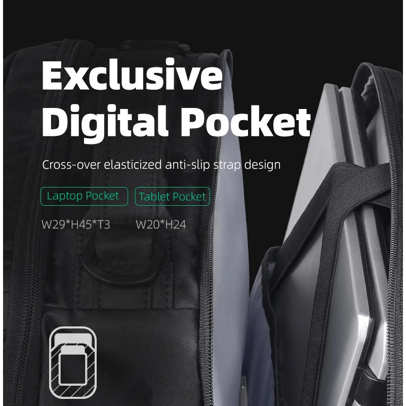 Luxury Business Laptop Backpack 17.3 Inch, Spacious Travel & Commuter Backpack with Dedicated Laptop Compartment, PU Leather Professional Work Bag