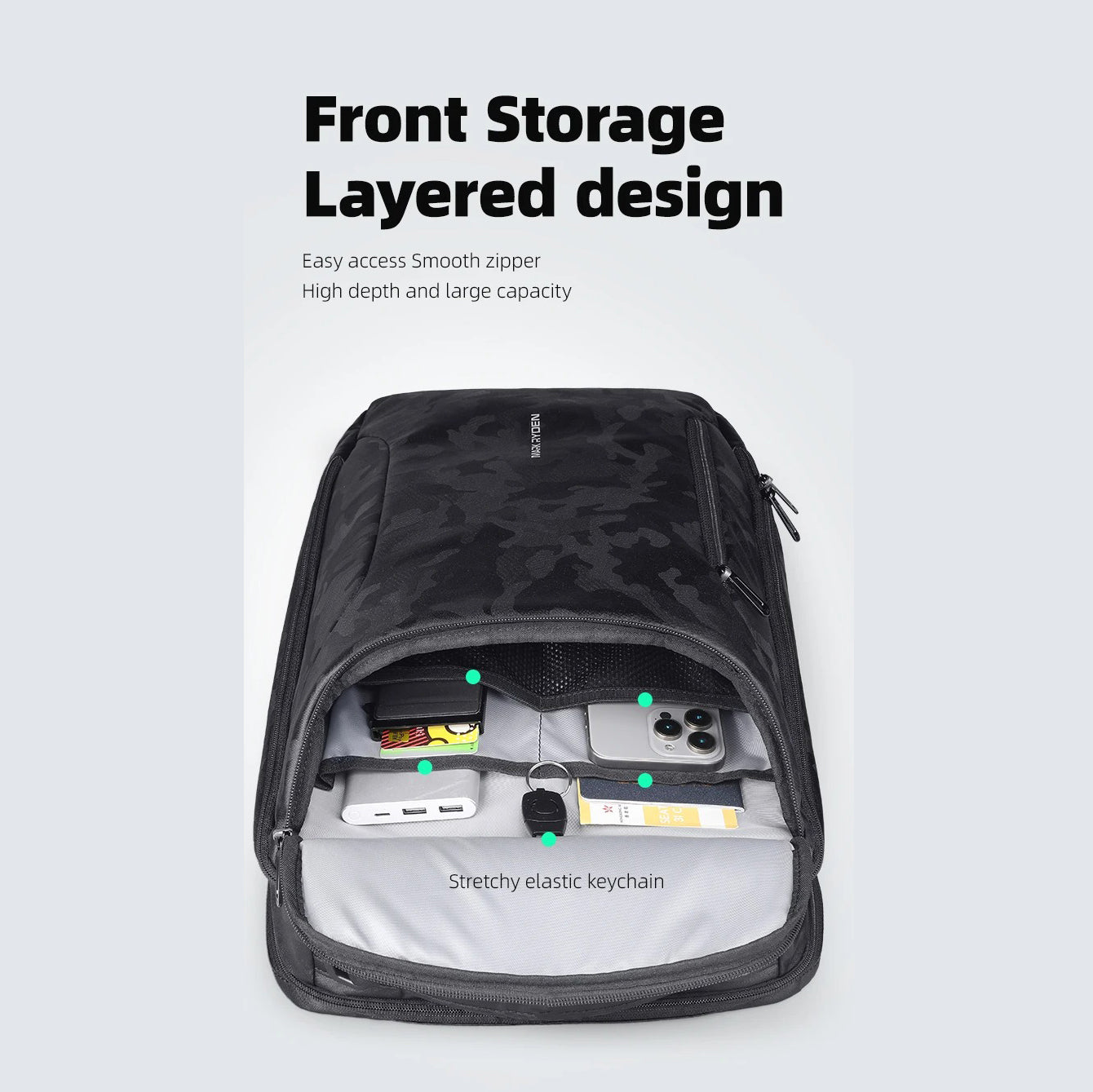 Luxury Business Laptop Backpack 17.3 Inch, Spacious Travel & Commuter Backpack with Dedicated Laptop Compartment, PU Leather Professional Work Bag