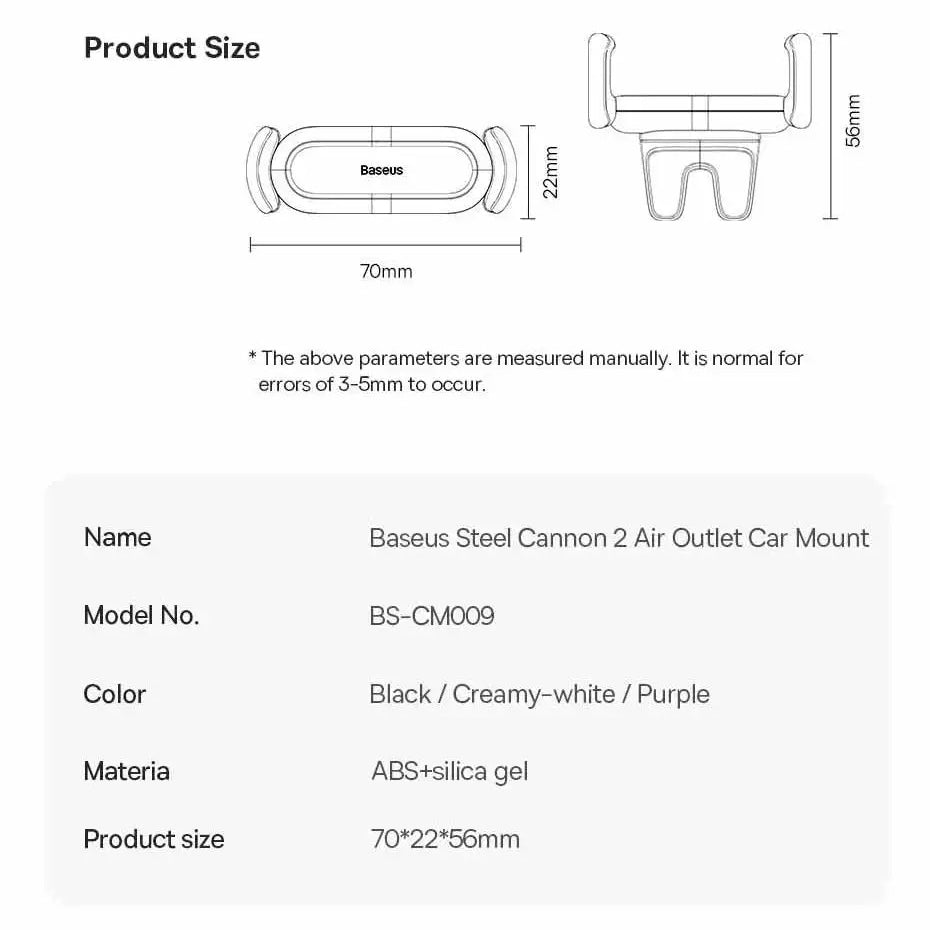Luxury Car Phone Holder with Air Vent Mount, Stable Hands-Free Design, Secure Universal Mobile Phone Stand for Vehicles