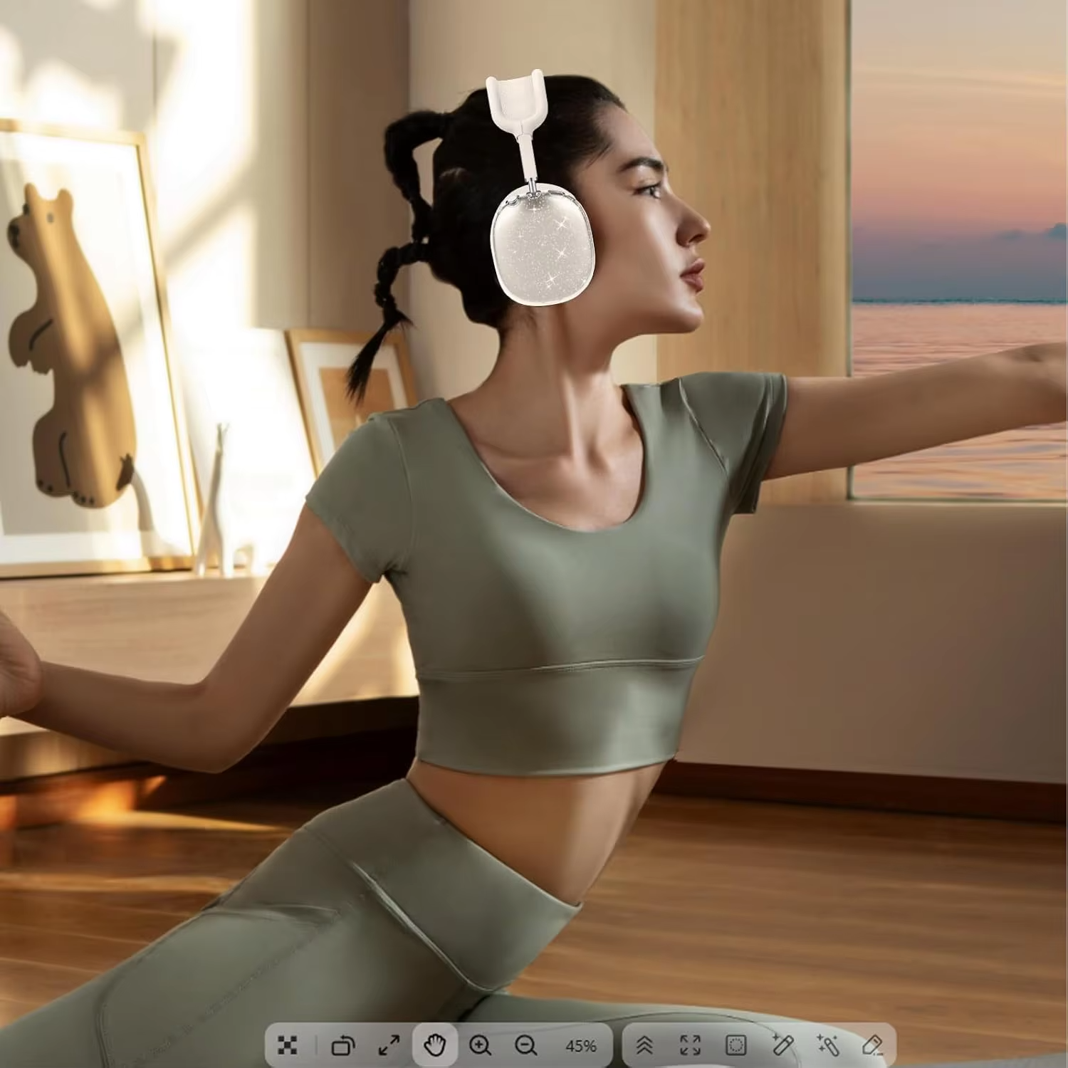 Luxury Clear Silicone Ear Cushion Covers – Soft Touch Anti-Fall Dust-Proof Protective Set for AirPods Max