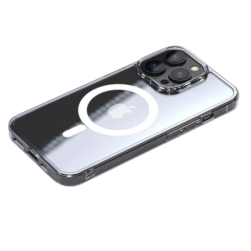 Luxury iPhone Case — MagSafe Clear Shockproof Acrylic Cover with Anti-Fingerprint Anti-Scratch Slim Transparent Design
