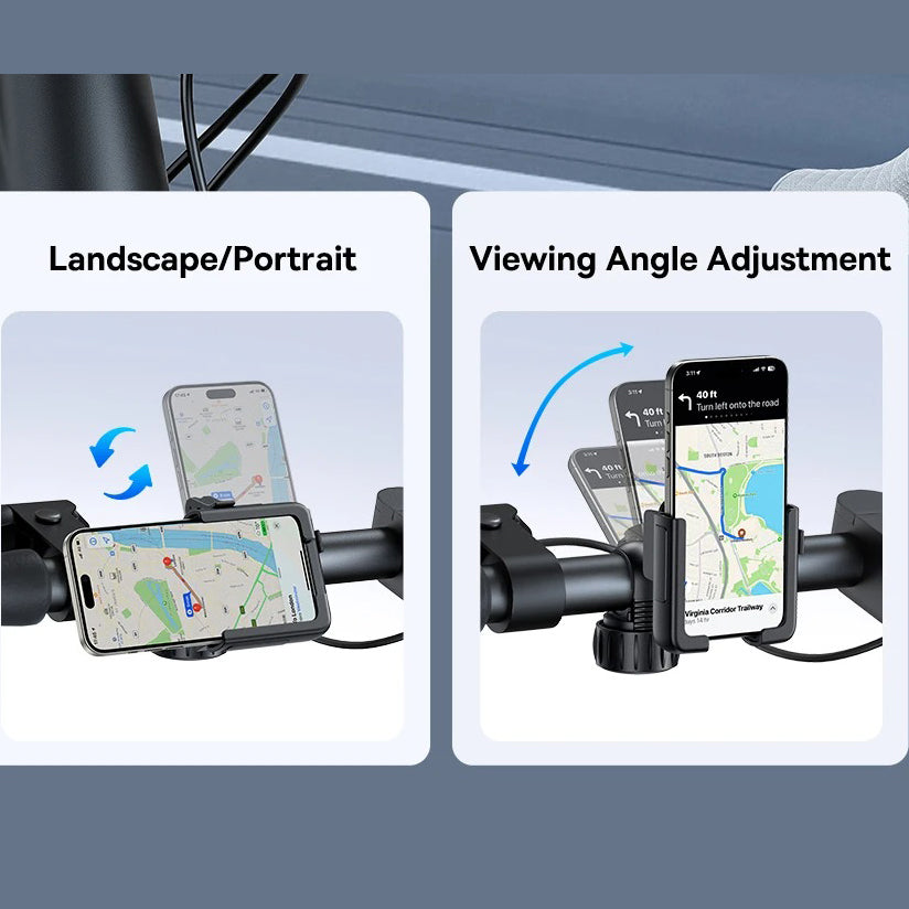 Luxury Gravity Bike Phone Holder with 360° Rotation, Secure Handlebar Mount, One-Handed Auto Lock Design for Cycling