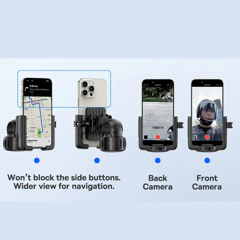 Luxury Gravity Bike Phone Holder with 360° Rotation, Secure Handlebar Mount, One-Handed Auto Lock Design for Cycling