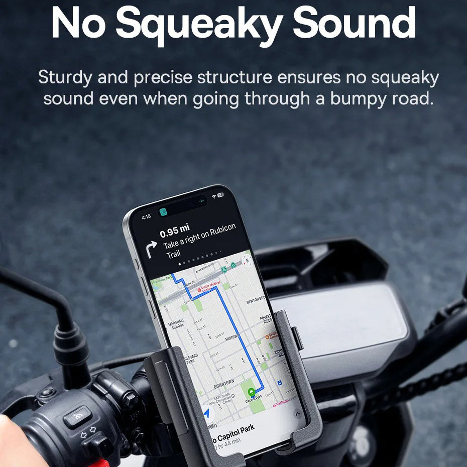 Luxury Gravity Bike Phone Holder with 360° Rotation, Secure Handlebar Mount, One-Handed Auto Lock Design for Cycling