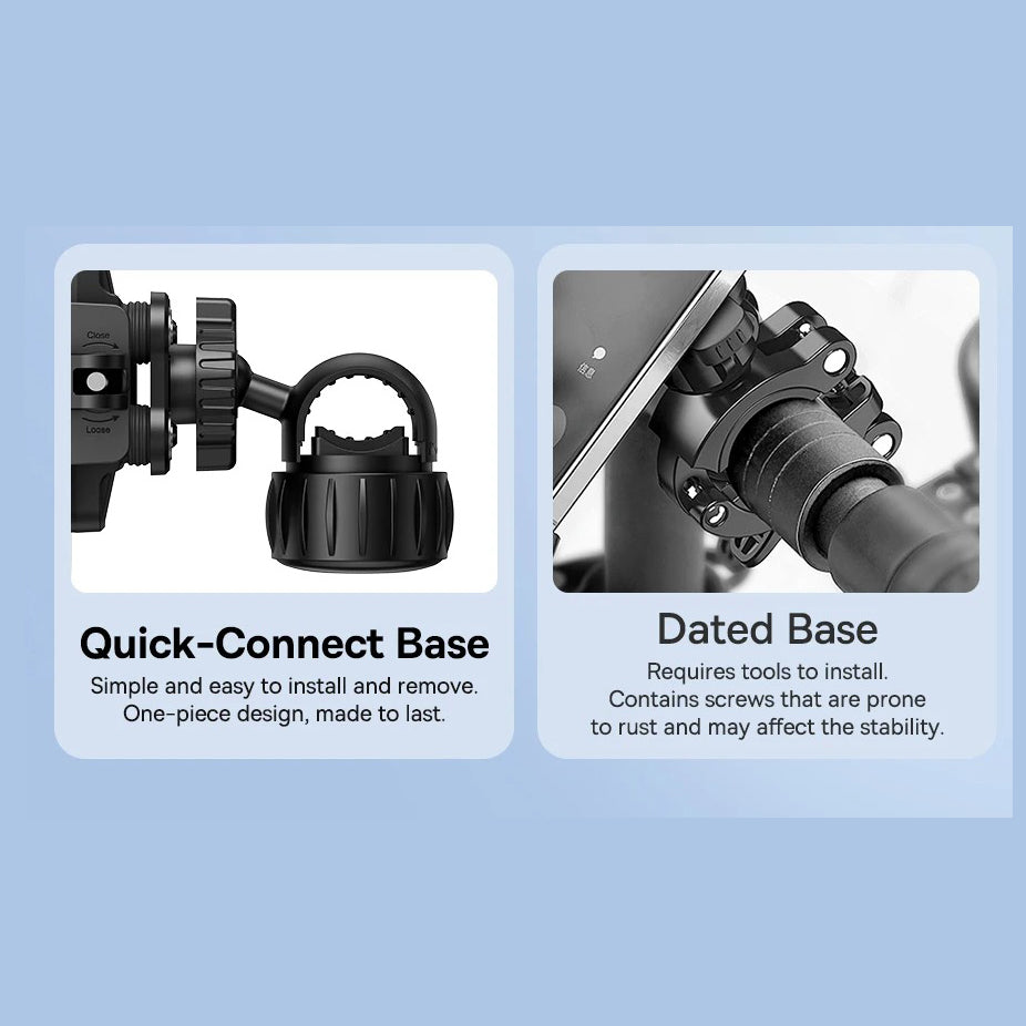 Luxury Gravity Bike Phone Holder with 360° Rotation, Secure Handlebar Mount, One-Handed Auto Lock Design for Cycling