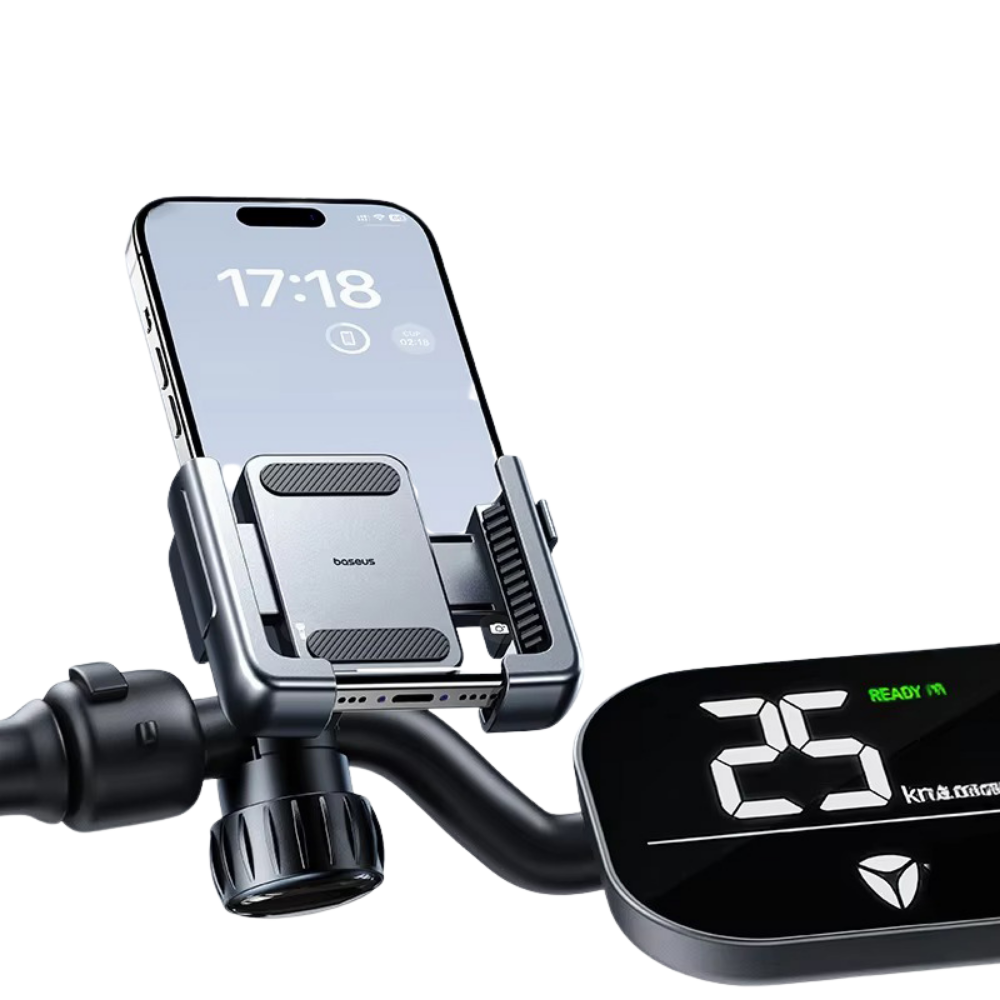 Luxury Gravity Bike Phone Holder with 360° Rotation, Secure Handlebar Mount, One-Handed Auto Lock Design for Cycling