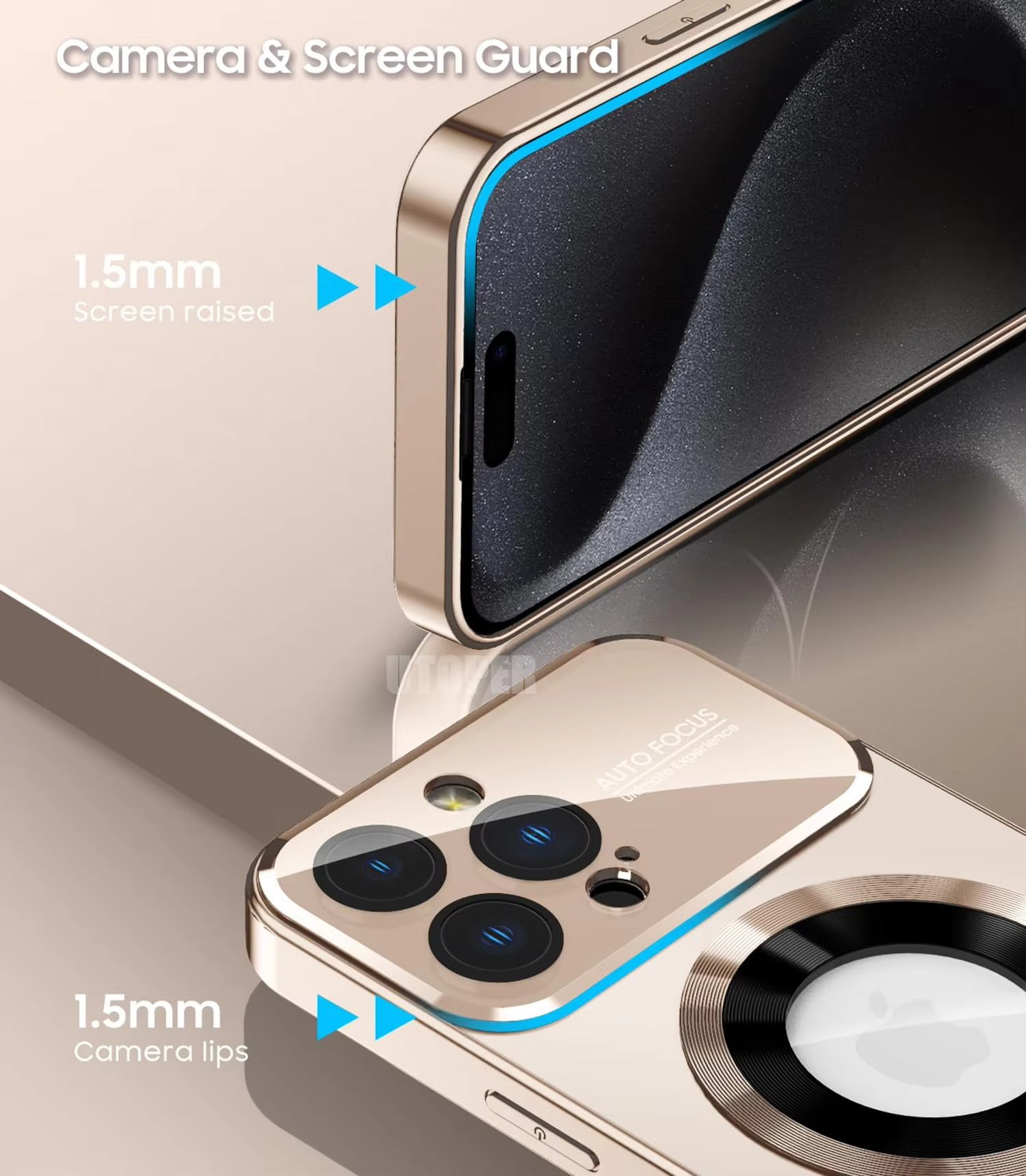 Luxury Large Window Magnetic iPhone Case — Magsafe Wireless Charging, Lens Protection, Shockproof Half-Wrapped Cover, Anti-Fingerprint, Non-Slip Finish