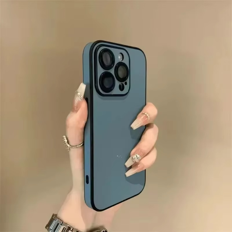Luxury Leather iPhone Case — Soft Silicone Bumper, Shockproof Full Coverage, Anti-Fingerprint, Anti-Scratch, Dustproof, Lightweight Matte Finish