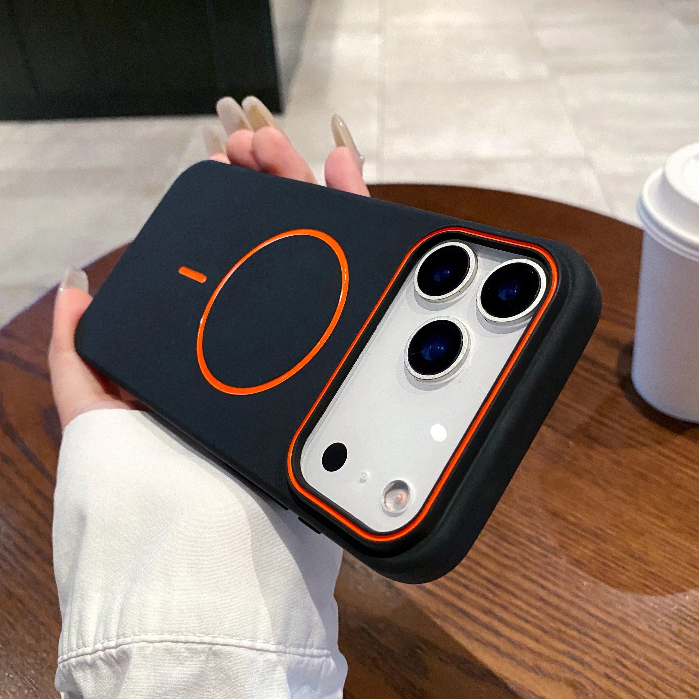 Luxury iPhone Case — Magnetic Matte Soft Shockproof Bumper with Anti-Fingerprint, Non-Slip, Full Coverage and MagSafe Wireless-Charging Compatibility