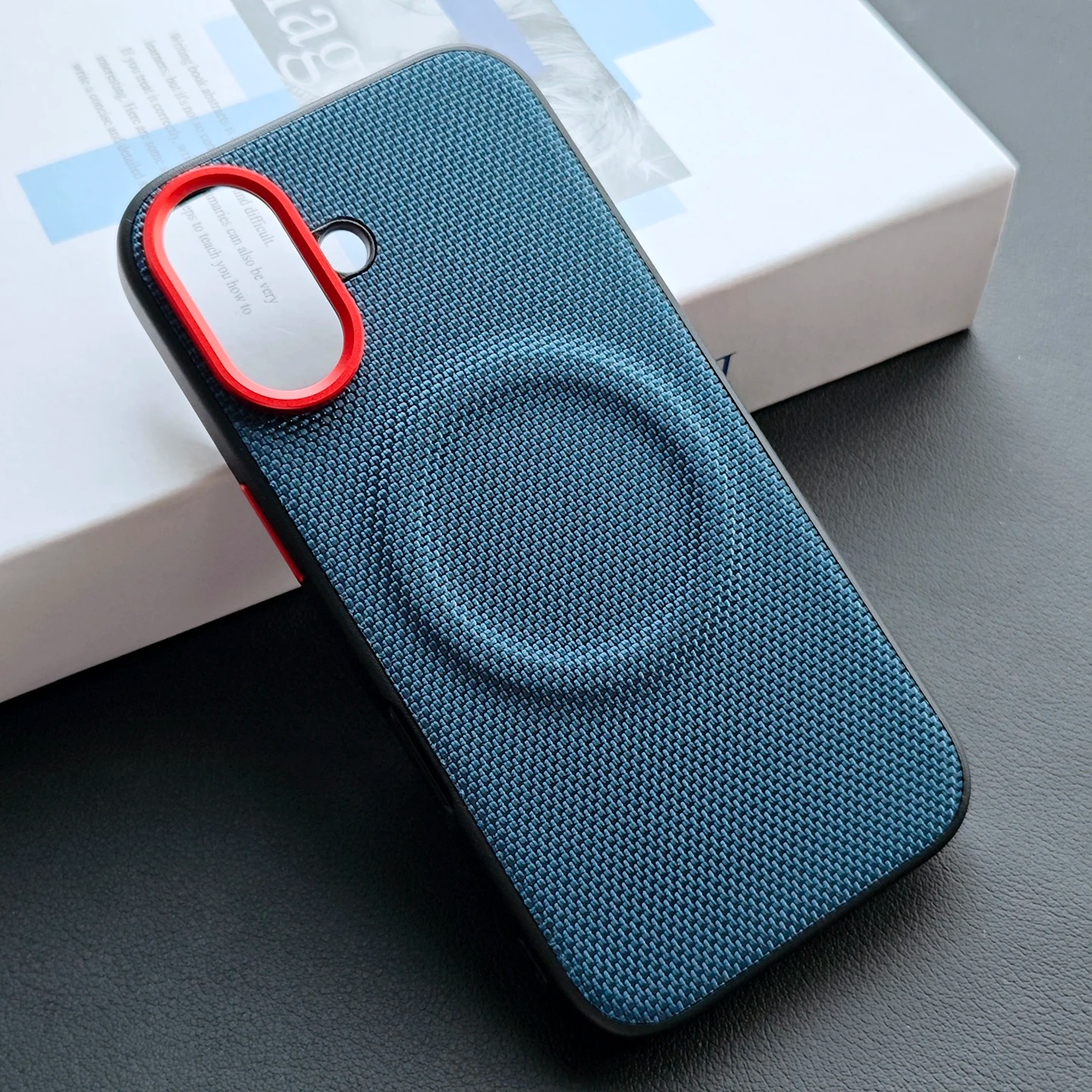 Luxury Magnetic Wireless Charging iPhone Case — PU Leather Texture, Shockproof Dustproof Back Cover, Slim Half-Wrapped Protective Design