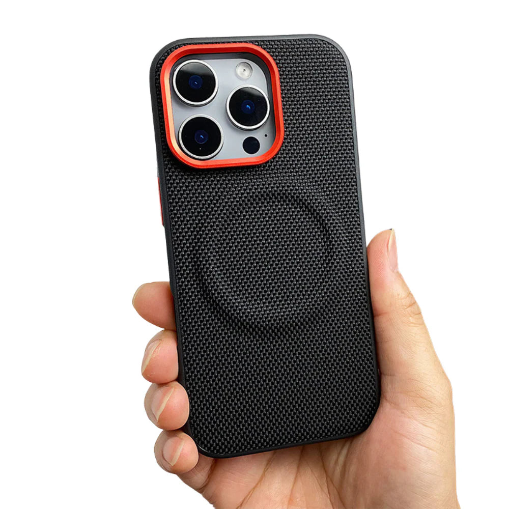 Luxury Magnetic Wireless Charging iPhone Case — PU Leather Texture, Shockproof Dustproof Back Cover, Slim Half-Wrapped Protective Design