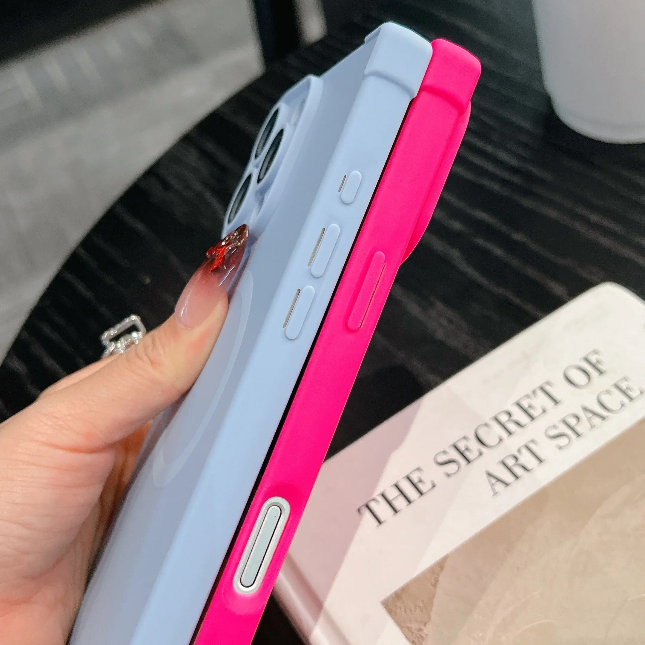 Luxury Magnetic iPhone Case MagSafe Compatible Shockproof Soft Bumper — Matte Anti-Fingerprint Cover, Non-Slip Grip, Wireless Charging Friendly