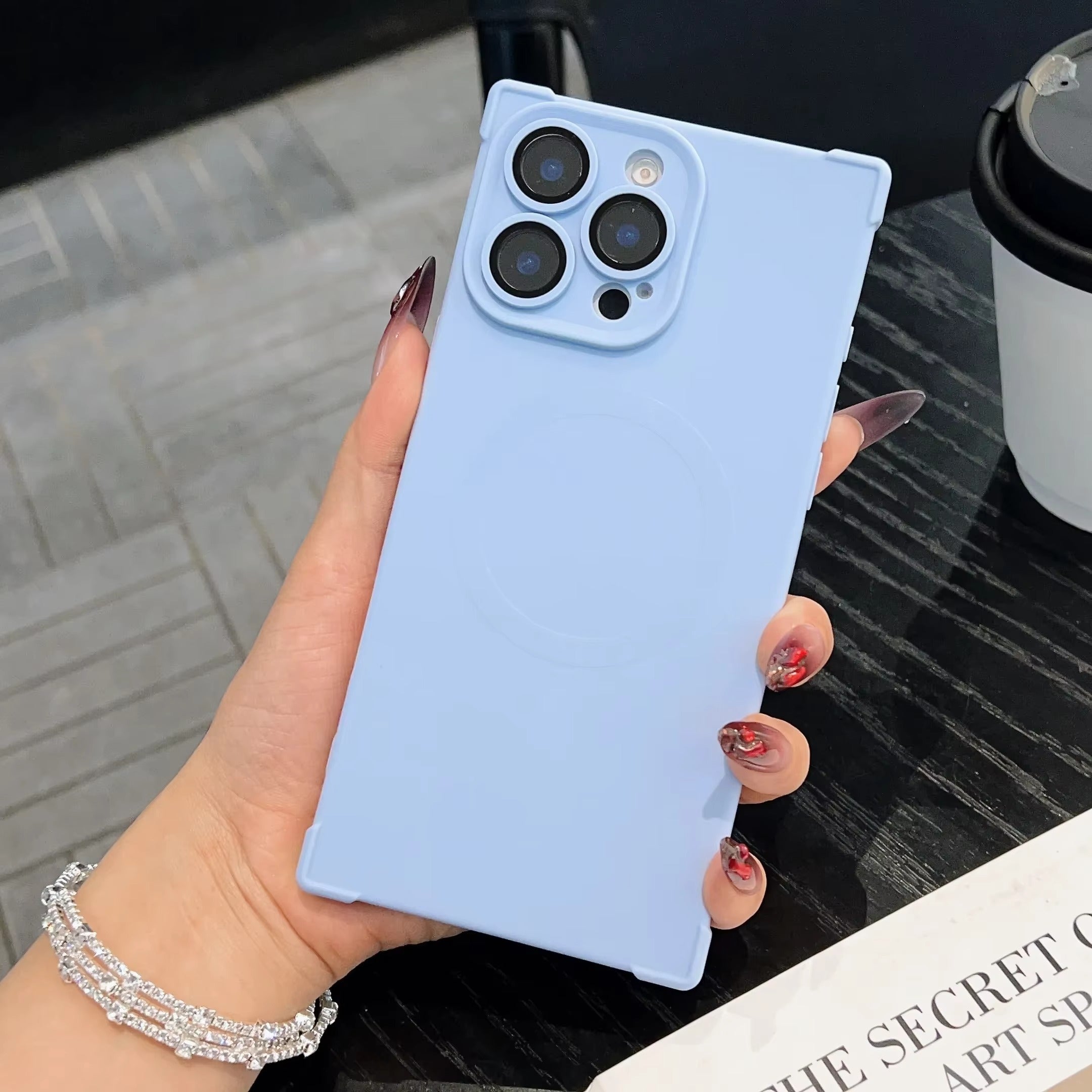 Luxury Magnetic iPhone Case MagSafe Compatible Shockproof Soft Bumper — Matte Anti-Fingerprint Cover, Non-Slip Grip, Wireless Charging Friendly