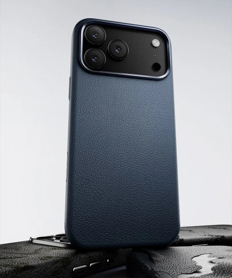 Luxury iPhone Case — Magnetic Wireless-Charging Leather Cover with Metal Camera Protection and Shockproof Anti-Fingerprint Full-Coverage Design