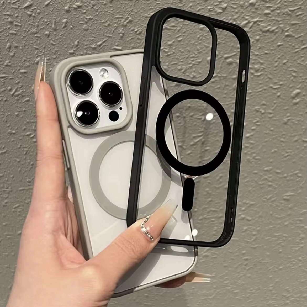 Luxury iPhone Case — MagSafe Magnetic Wireless-Charging Soft Bumper Transparent Cover, Shockproof, Anti-Fingerprint, Full Protection