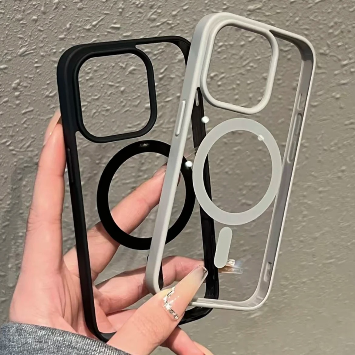 Luxury iPhone Case — MagSafe Magnetic Wireless-Charging Soft Bumper Transparent Cover, Shockproof, Anti-Fingerprint, Full Protection