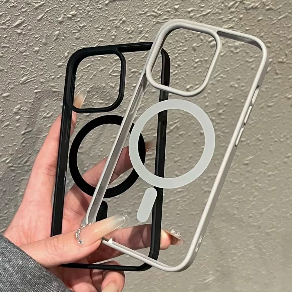 Luxury iPhone Case — MagSafe Magnetic Wireless-Charging Soft Bumper Transparent Cover, Shockproof, Anti-Fingerprint, Full Protection