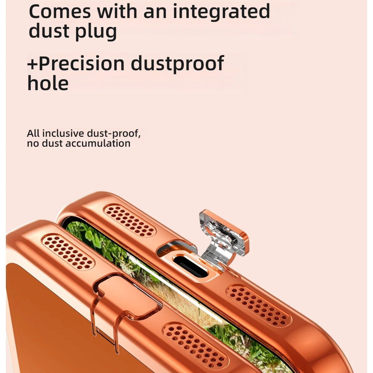 Luxury iPhone Case — MagSafe Transparent TPU Half-Wrapped Soft Plating Cover with Dust Plug, Shockproof, Anti-Fingerprint, Anti-Scratch Matte Finish