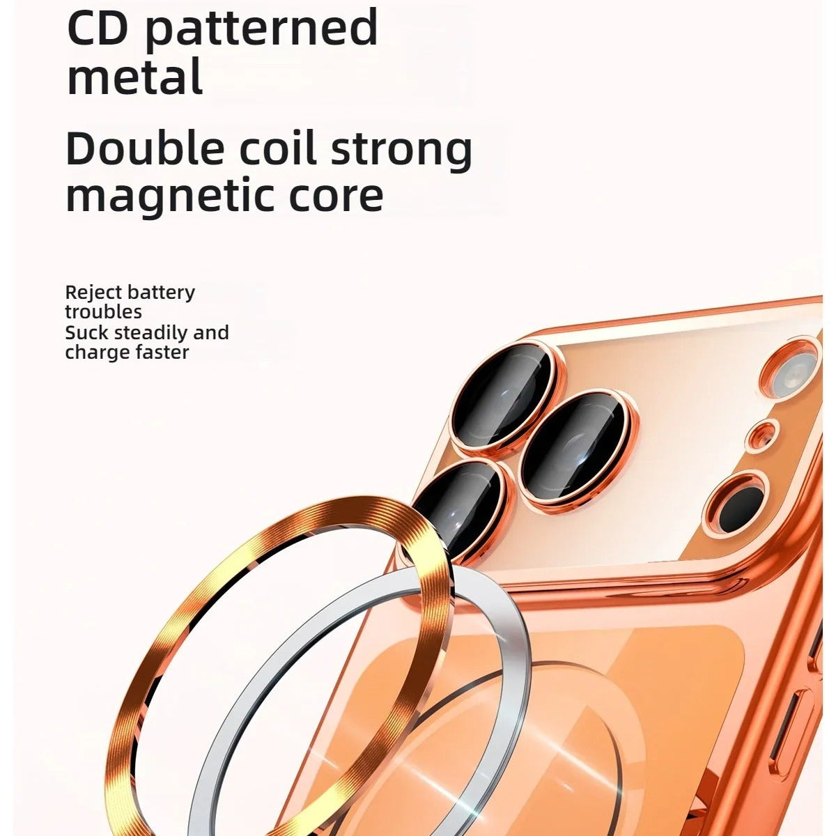 Luxury iPhone Case — MagSafe Transparent TPU Half-Wrapped Soft Plating Cover with Dust Plug, Shockproof, Anti-Fingerprint, Anti-Scratch Matte Finish