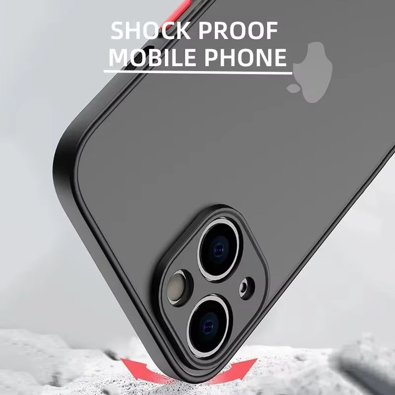 Luxury iPhone Case — Matte Silicone Shockproof, Anti-Fingerprint, Anti-Scratch, Non-Slip, Water-Resistant Full Protection Cover