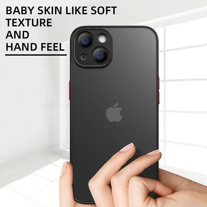 Luxury iPhone Case — Matte Silicone Shockproof, Anti-Fingerprint, Anti-Scratch, Non-Slip, Water-Resistant Full Protection Cover