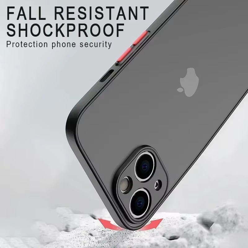Luxury iPhone Case — Matte Silicone Shockproof, Anti-Fingerprint, Anti-Scratch, Non-Slip, Water-Resistant Full Protection Cover