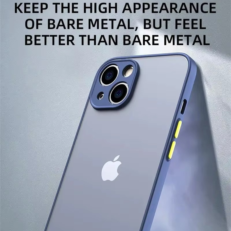 Luxury iPhone Case — Matte Silicone Shockproof, Anti-Fingerprint, Anti-Scratch, Non-Slip, Water-Resistant Full Protection Cover