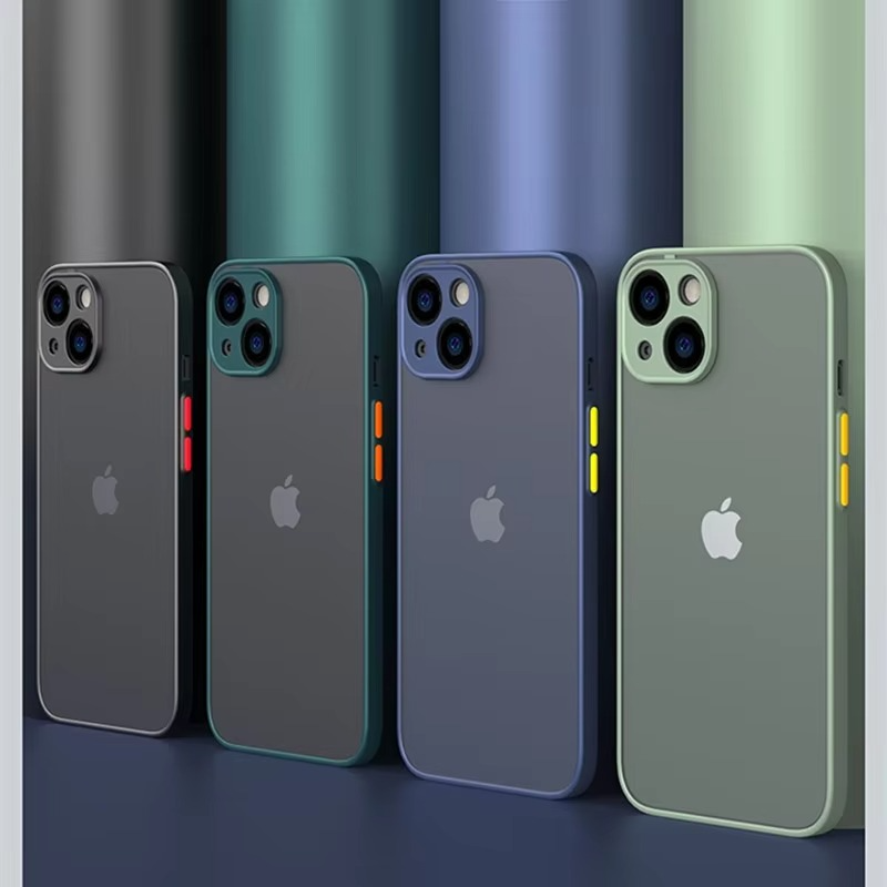 Luxury iPhone Case — Matte Silicone Shockproof, Anti-Fingerprint, Anti-Scratch, Non-Slip, Water-Resistant Full Protection Cover