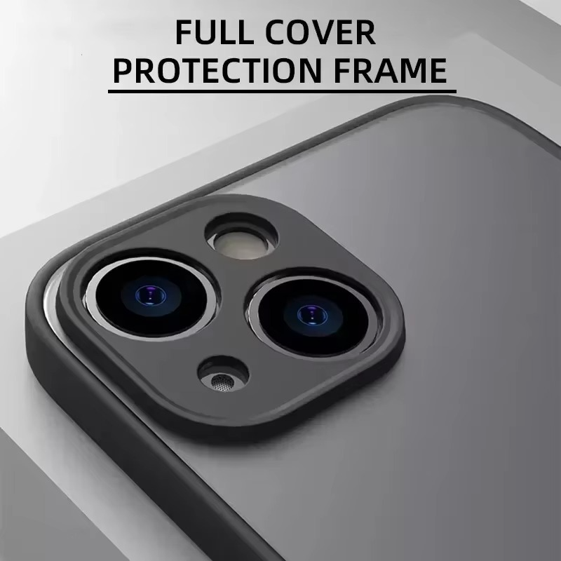 Luxury iPhone Case — Matte Silicone Shockproof, Anti-Fingerprint, Anti-Scratch, Non-Slip, Water-Resistant Full Protection Cover