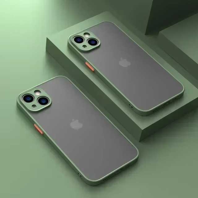 Luxury iPhone Case — Matte Silicone Shockproof, Anti-Fingerprint, Anti-Scratch, Non-Slip, Water-Resistant Full Protection Cover