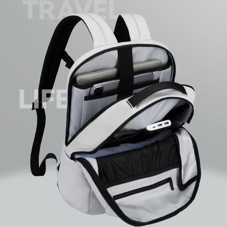 Luxury Men's Casual Commuter Backpack, Lightweight Nylon Travel Daypack with Laptop Compartment