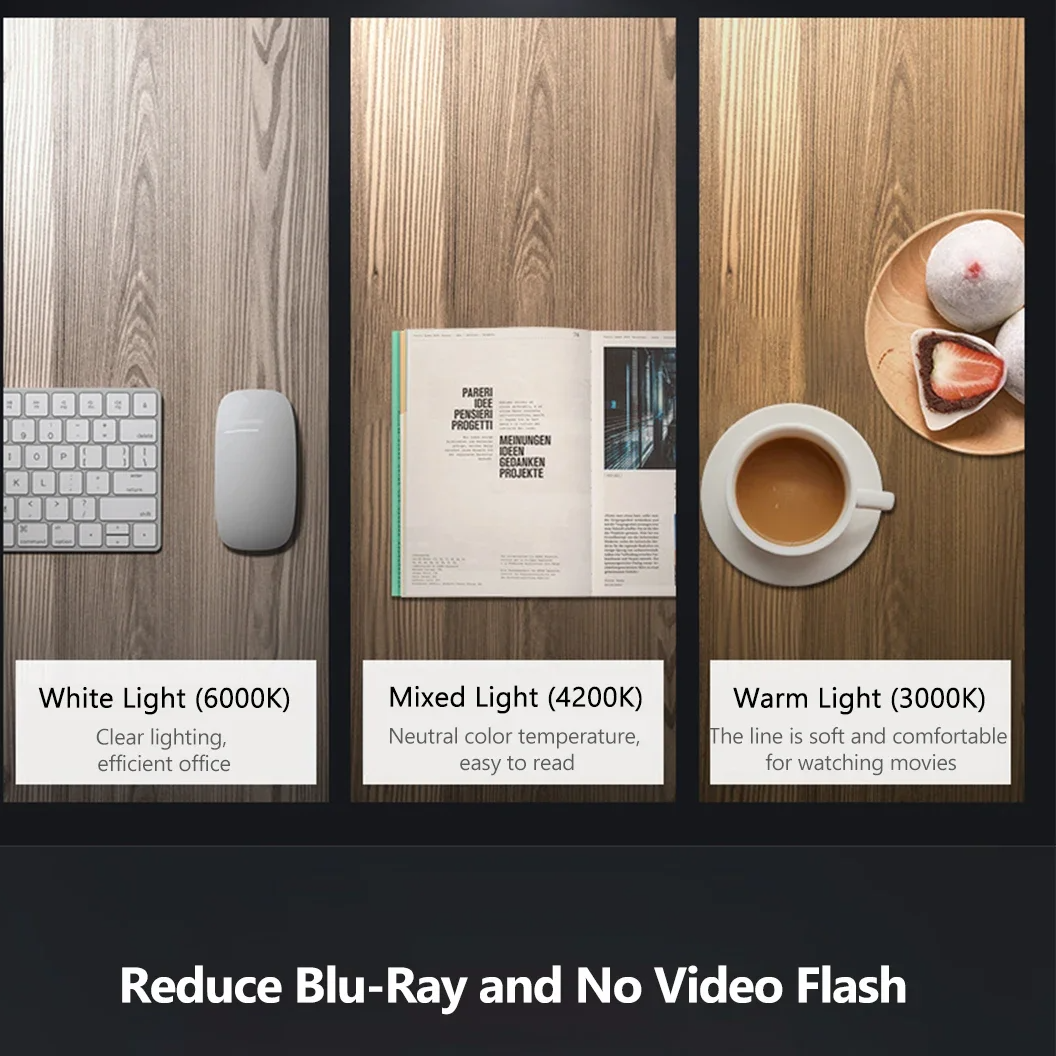 Luxury Monitor Screen Light Bar with Wireless Remote Control, Eye Protection LED Desk Lamp, Hanging Display Light for PC & Office Use