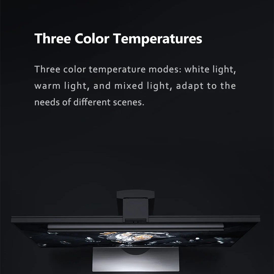 Luxury Monitor Screen Light Bar with Wireless Remote Control, Eye Protection LED Desk Lamp, Hanging Display Light for PC & Office Use