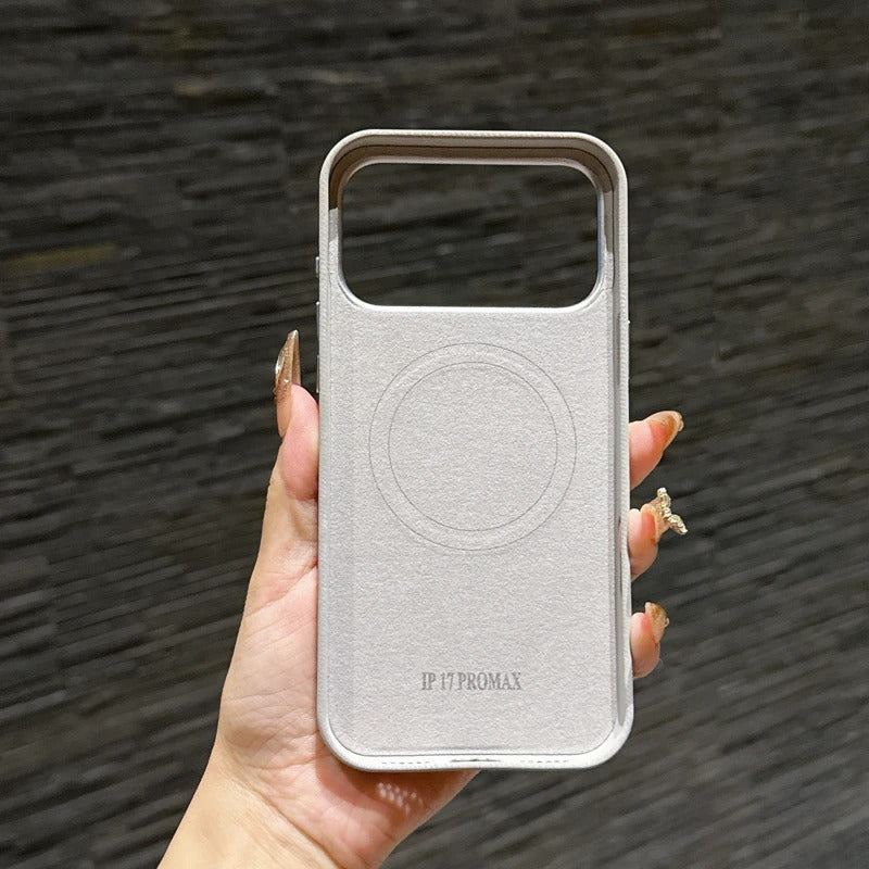 Luxury iPhone Case — Shockproof Flannel Texture Cover with TPU Anti-Scratch Back, Non-Slip Grip and Dustproof Slim Tough Protection