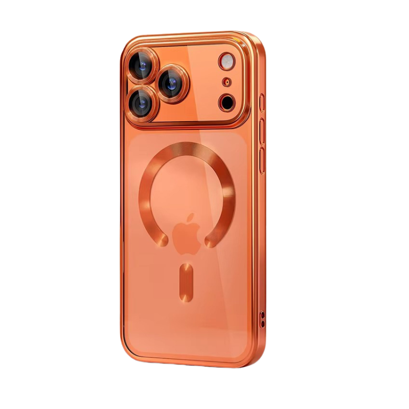 Luxury iPhone Case — Soft TPU Plating MagSafe Magnetic Lens Protection with Shockproof, Anti-Fingerprint, Anti-Scratch Transparent Half-Wrapped Cover