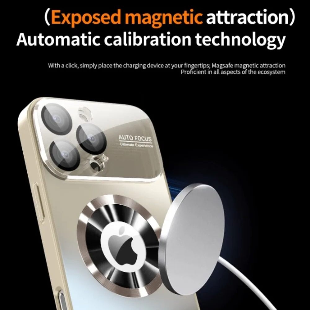 Luxury Titanium Metallic Matte iPhone Case — Magnetic Magsafe Compatible, Lens Protection, Anti-Fingerprint, Anti-Scratch, Dustproof, Lightweight Cover