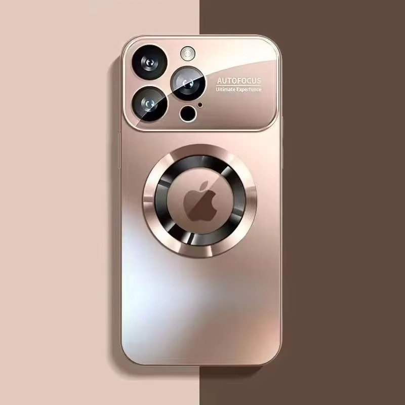 Luxury Titanium Metallic Matte iPhone Case — Magnetic Magsafe Compatible, Lens Protection, Anti-Fingerprint, Anti-Scratch, Dustproof, Lightweight Cover