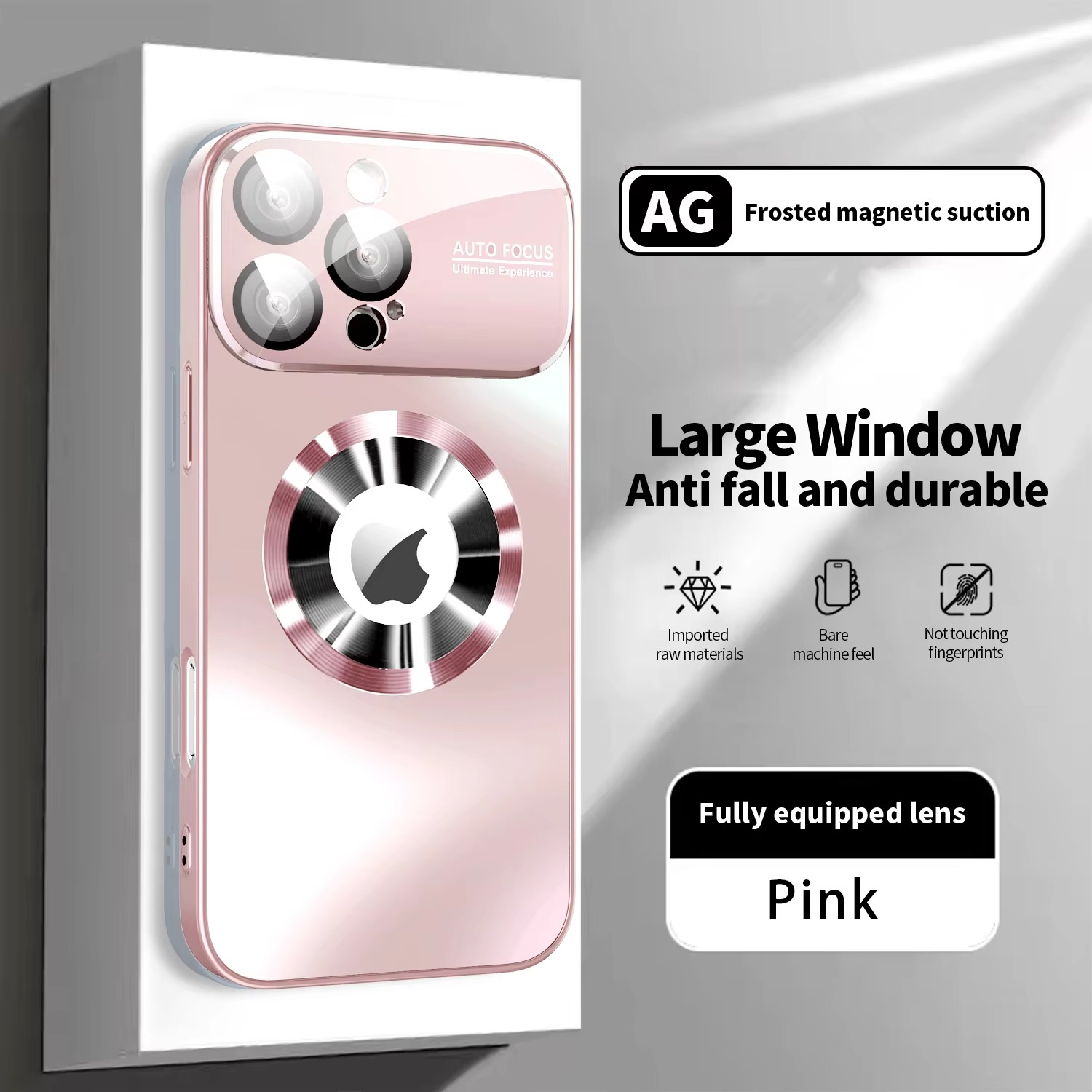 Luxury Titanium Metallic Matte iPhone Case — Magnetic Magsafe Compatible, Lens Protection, Anti-Fingerprint, Anti-Scratch, Dustproof, Lightweight Cover