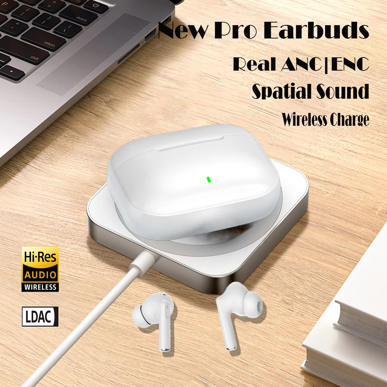 Luxury True Wireless Earbuds, Bluetooth Noise Cancelling In-Ear Headphones with HiFi Stereo & Waterproof Design