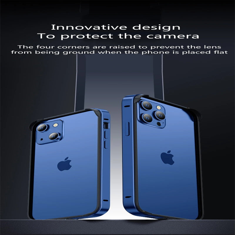 Luxury iPhone Bumper Case Thin Aluminum Alloy Frame — Lightweight Metal Protective Cover, Slim Anti-Fingerprint Design, Durable Back Accessories