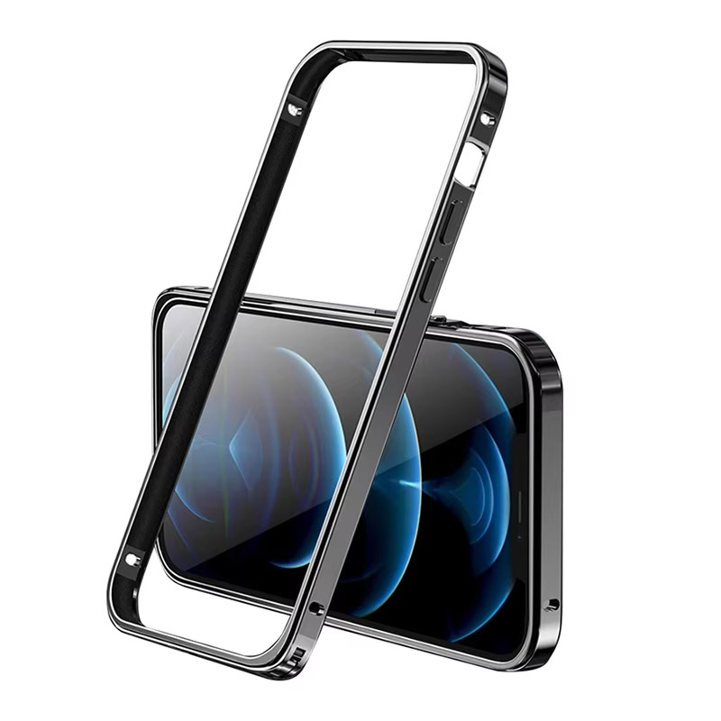 Luxury iPhone Case Ultra-Thin Aluminum Alloy Frame — Lightweight Bumper Protective Cover, Shockproof Hard Metal Shell