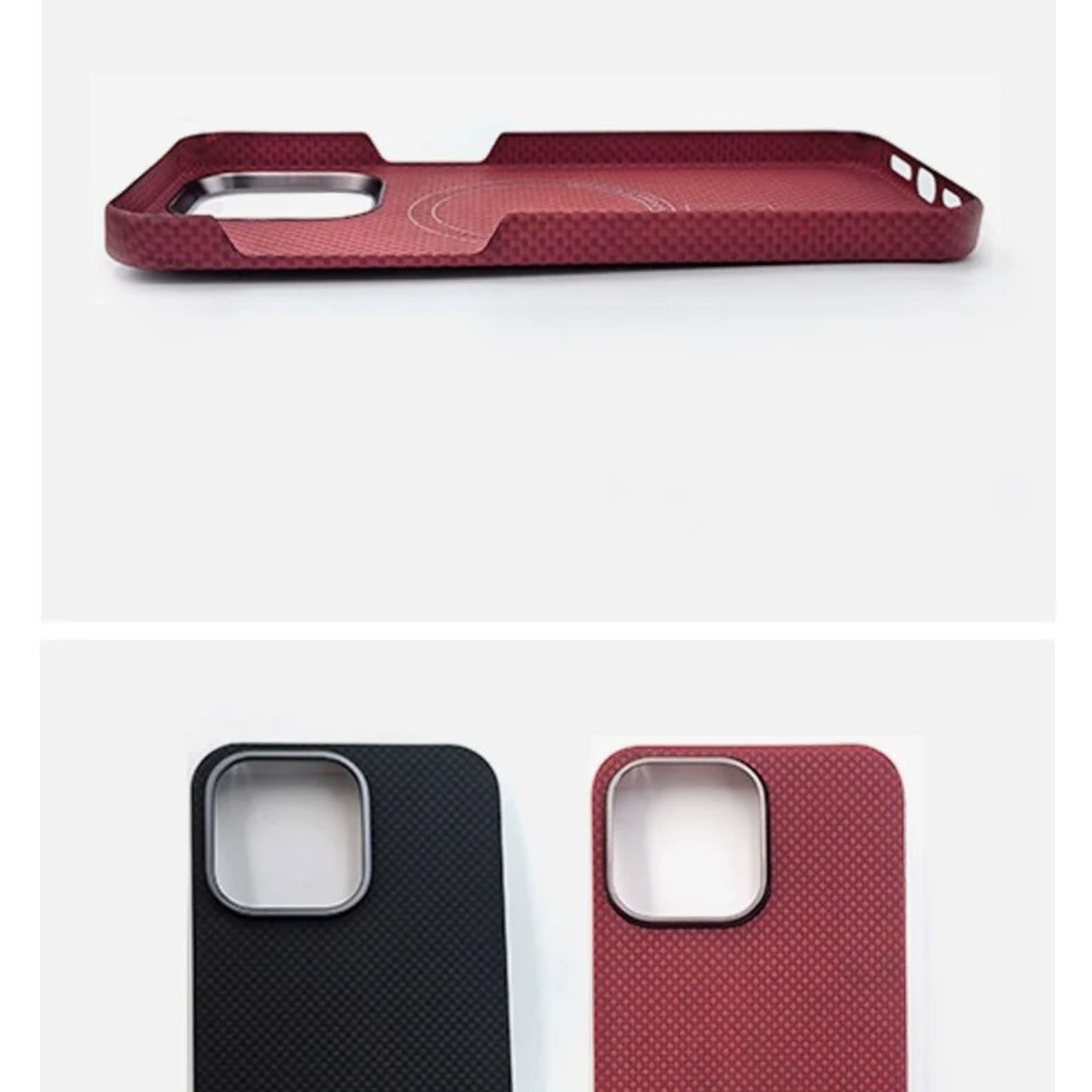 Luxury iPhone Case — 100% Carbon Fiber Magnetic Cover with Kevlar, Anti-Fingerprint, Slim Shockproof and Scratch-Resistant Design, MagSafe Compatible