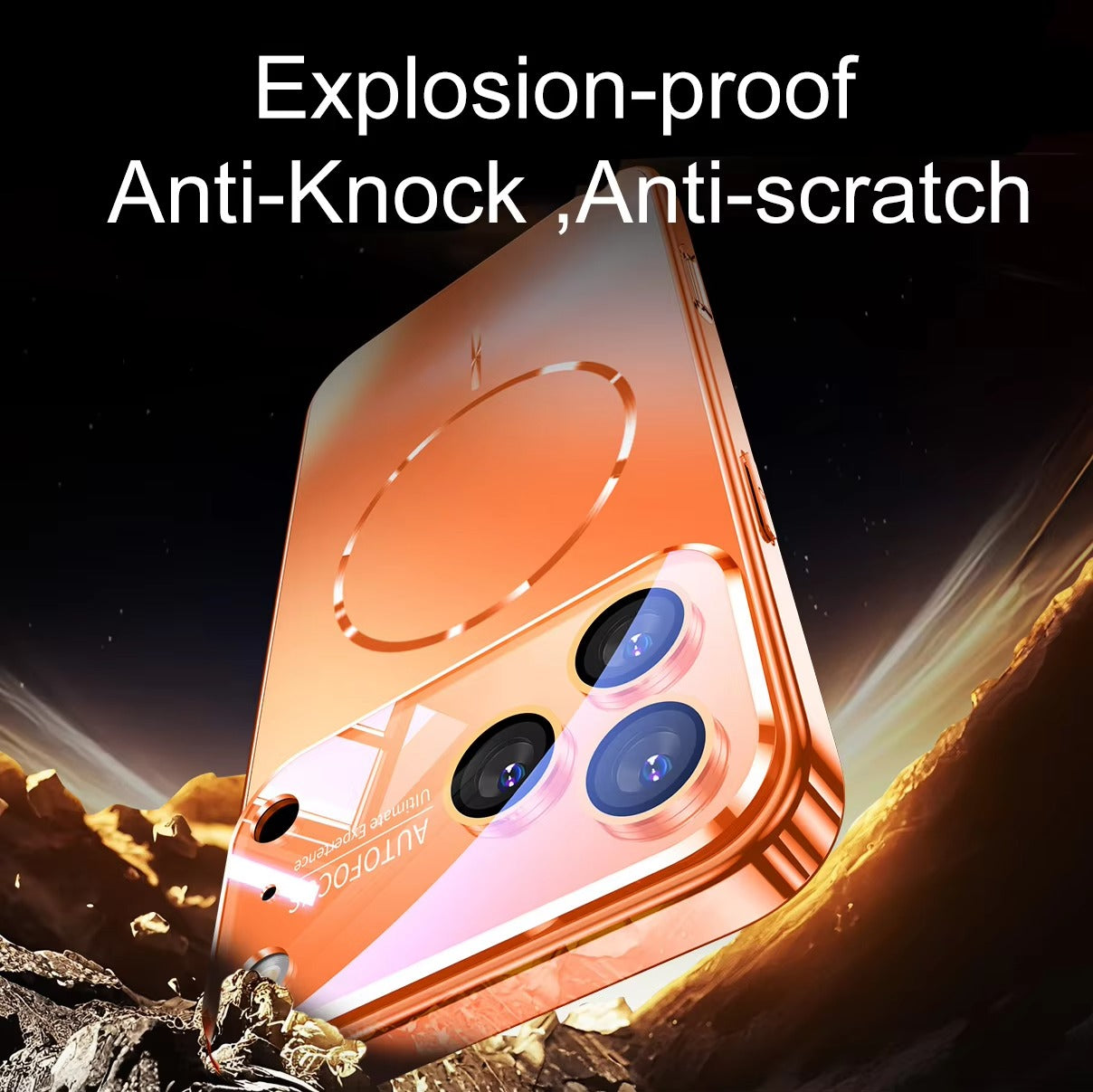 Luxury iPhone Case — AG Nano Matte Hard Back Magnetic Cover with Anti-Fingerprint Acrylic Design & MagSafe Wireless-Charging Support