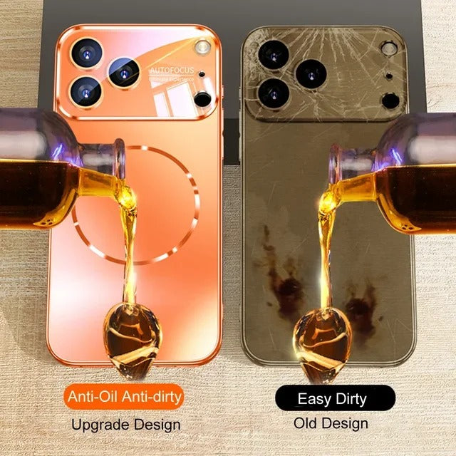 Luxury iPhone Case — AG Nano Matte Hard Back Magnetic Cover with Anti-Fingerprint Acrylic Design & MagSafe Wireless-Charging Support