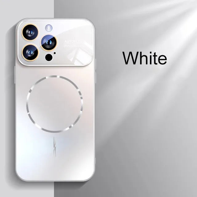 Luxury iPhone Case — AG Nano Matte Hard Back Magnetic Cover with Anti-Fingerprint Acrylic Design & MagSafe Wireless-Charging Support