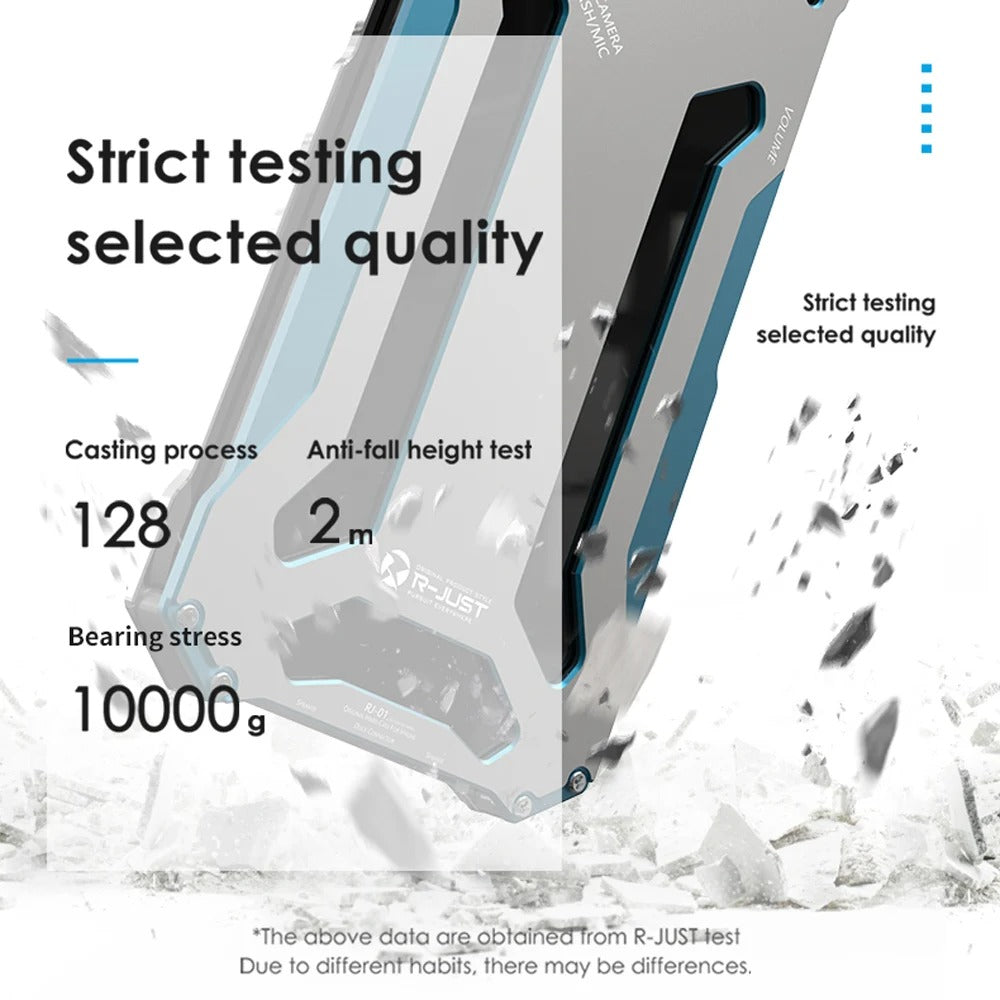 Luxury iPhone Case — Aluminum Alloy Metal Armor Cover with Cooling Design, Military-Grade Shockproof Protection, Heavy-Duty Anti-Scratch Matte Finish & Non-Slip Grip