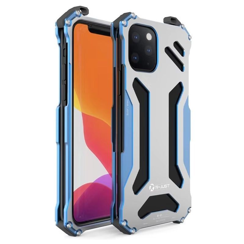 Luxury iPhone Case — Aluminum Alloy Metal Armor Cover with Cooling Design, Military-Grade Shockproof Protection, Heavy-Duty Anti-Scratch Matte Finish & Non-Slip Grip